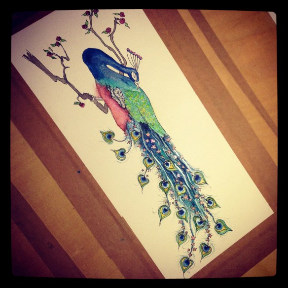 peacock painting