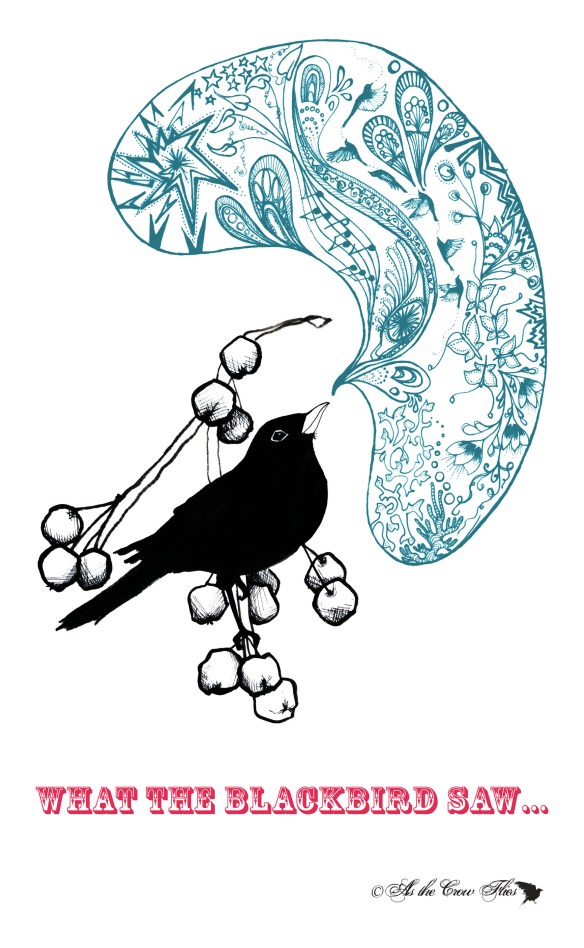 blackbird teatowel text