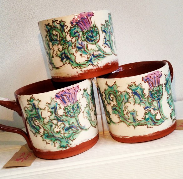 thistle mug trio